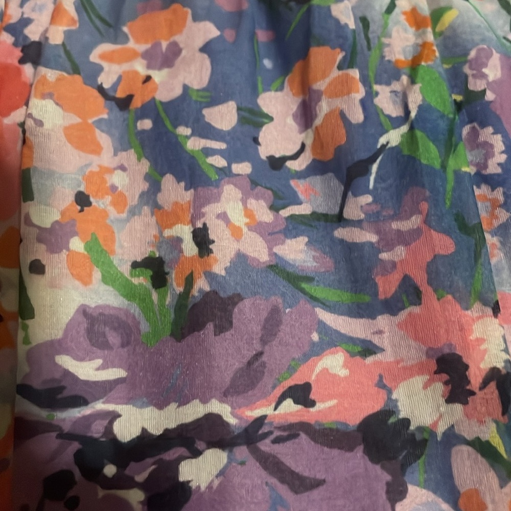 Theory floral size 0 extra small sundress muted watercolor spring dress - Picture 6 of 7